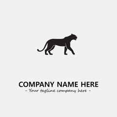 Phanter illustration black and white for logo company vector image
