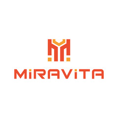 logo design initial m letter gradient illustration