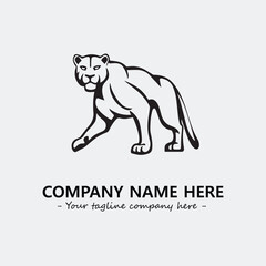 Phanter illustration black and white for logo company vector image
