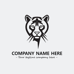 Phanter illustration black and white for logo company vector image
