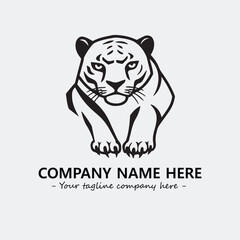 Phanter illustration black and white for logo company vector image

