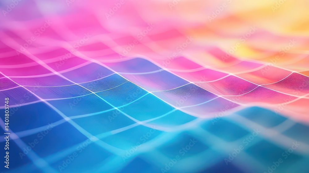Poster vibrant colorful abstract background featuring dynamic lines and waves creating a lively and engagin