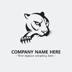 Phanter illustration black and white for logo company vector image
