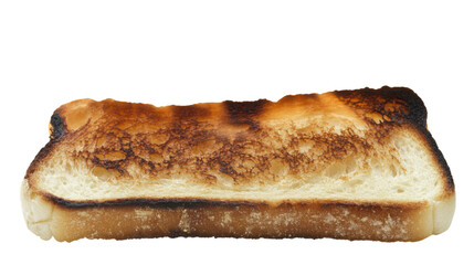 Lightly Toasted Bread Slice Isolated on White Background