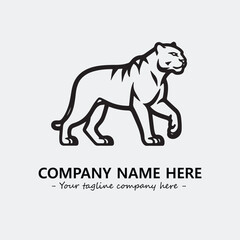 Phanter illustration black and white for logo company vector image
