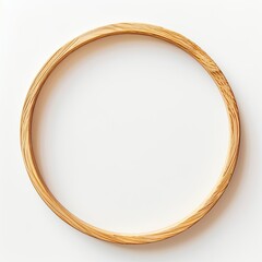 A simple circular wooden frame on a white background, often used in crafts or decor.
