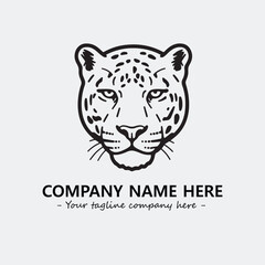 Phanter illustration black and white for logo company vector image
