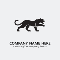 Phanter illustration black and white for logo company vector image
