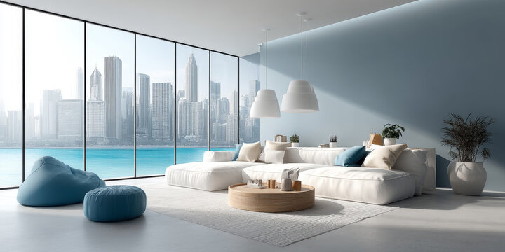 Modern Coastal Living Room Design