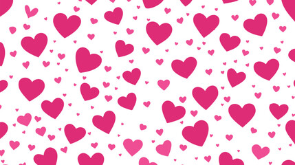 Pink Hearts Confetti Seamless Pattern

