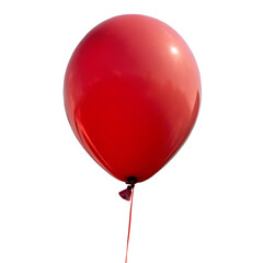 Red balloon isolated on transparent background