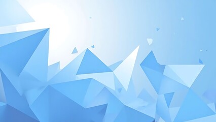 Abstract Blue Polygonal Background: Geometric Shapes, Low Poly, Crystal Design