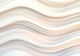 Obraz premium Abstract paper waves creative studio digital art soft tones close-up view flowing forms for artistic inspiration 