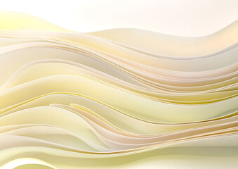 Obraz premium Abstract paper waves creative studio digital art soft tones close-up view flowing forms for artistic inspiration 