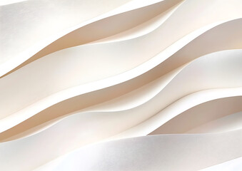 Obraz premium Abstract paper waves creative studio digital art soft tones close-up view flowing forms for artistic inspiration 