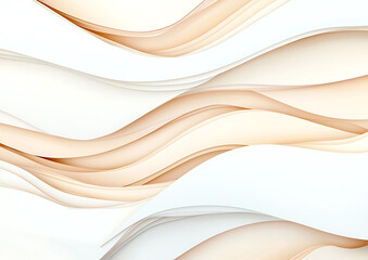 Obraz premium Abstract paper waves creative studio digital art soft tones close-up view flowing forms for artistic inspiration 