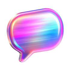 colorful speech bubble, isolated on white background.