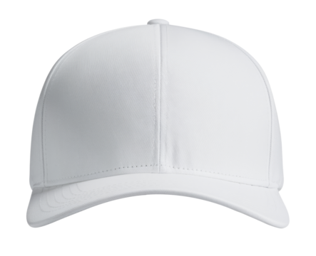 blank white baseball cap isolated on white background