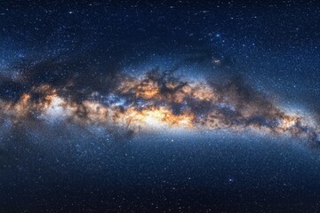 Fototapeta premium Breathtaking astrophotography of Milky Way core horizon