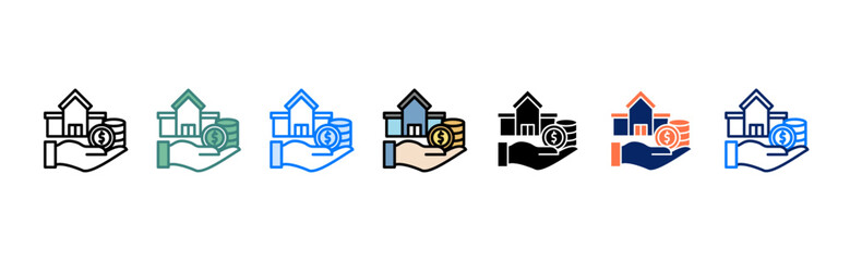 Fototapeta premium Asset icon with multiple style