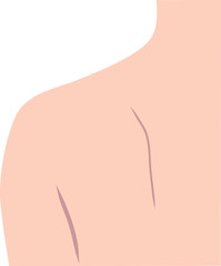 女性の肩のパーツイラスト