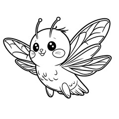 Obraz premium vector illustration of a cartoon bird