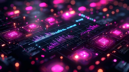 Obraz premium Futuristic data dashboard display