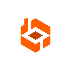 House Icon with Unique Perspective Shape