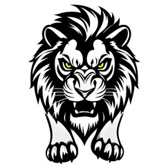 Fototapeta premium Mighty Lion King Seeking and Hunting