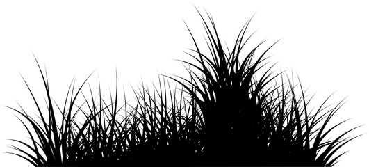 meadow grass silhouette element