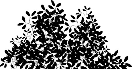 bushes silhouette background