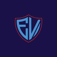 Corporate Shield Logo with Letter Combination