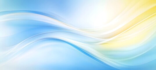 Fototapeta premium Abstract background with a watercolor effect, featuring a light blue and white gradient color scheme. The design is simple and clean, with large areas of blank space in the center of the screen. The c