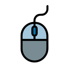 Computer Mouse with Scroll Wheel Icon Design