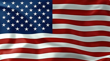 Fototapeta premium Waving American Flag: A Symbol of Freedom and Patriotism