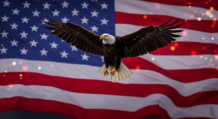 AI generated image of an American flag celebrating Independence Day
