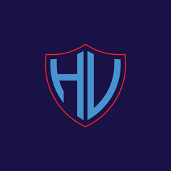 Corporate Shield Logo with Letter Combination