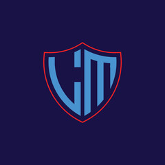 Corporate Shield Logo with Letter Combination