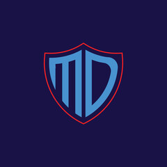 Corporate Shield Logo with Letter Combination