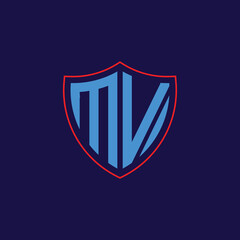 Corporate Shield Logo with Letter Combination