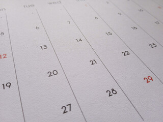 Close up of May 2025 calendar page background. 