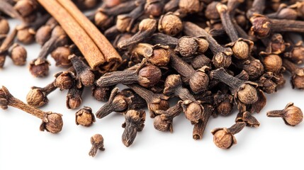 Fototapeta premium Close-up of dried cloves and cinnamon