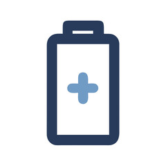 Battery Icon with Positive Terminal Icon Design