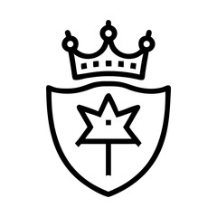 golden coat of arms isolated on white