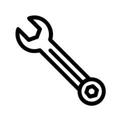 Wrench Tool for Hardware Maintenance Icon Design