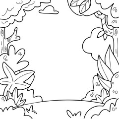 Background Scene View Tree Nature Earth Day Illustration