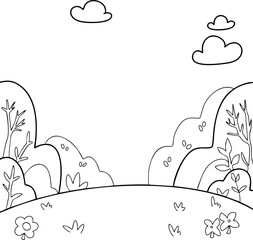 Background Scene View Tree Nature Earth Day Illustration