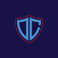 Corporate Shield Logo with Letter Combination