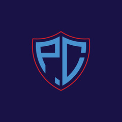 Corporate Shield Logo with Letter Combination