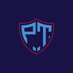 Corporate Shield Logo with Letter Combination